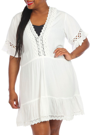 Thumbnail 1: Raviya Raviya Womens Solid Crochet Coverup 