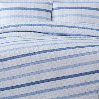 Thumbnail 4: Truly Soft Truly Soft Waffle Stripe Quilt Set 