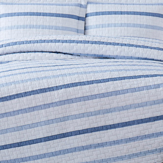 Thumbnail 4: Truly Soft Truly Soft Waffle Stripe Quilt Set 