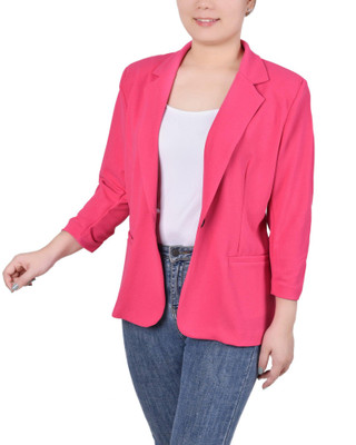 Thumbnail 3: NY COLLECTION NY Collection Petite 3/4 Sleeve Scuba Crepe Blazer 
