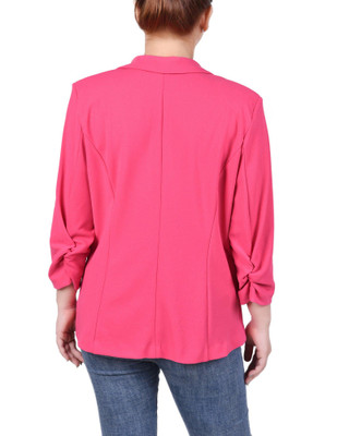 Thumbnail 2: NY COLLECTION NY Collection Petite 3/4 Sleeve Scuba Crepe Blazer 