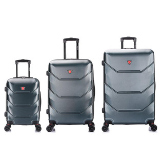Thumbnail 2: DUKAP DUKAP Zonix Hardside Lightweight Spinner 3 pc Luggage Set 