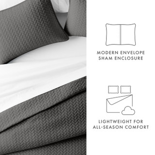 Thumbnail 19: Home Collections Home Collections Premium Soft Herring Quilted Coverlet Set 