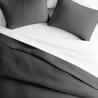 Thumbnail 8: Home Collections Home Collections Premium Soft Herring Quilted Coverlet Set 