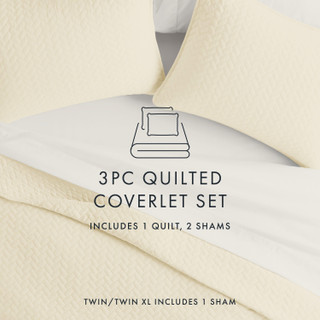 Thumbnail 27: Home Collections Home Collections Premium Soft Herring Quilted Coverlet Set 