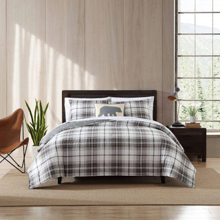 Thumbnail 3: Eddie Bauer Eddie Bauer Alder Plaid 100% Cotton Comforter Bedding Set 