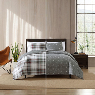 Thumbnail 21: Eddie Bauer Eddie Bauer Alder Plaid 100% Cotton Comforter Bedding Set 