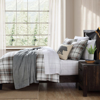 Thumbnail 27: Eddie Bauer Eddie Bauer Alder Plaid 100% Cotton Comforter Bedding Set 