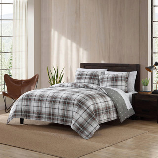 Thumbnail 4: Eddie Bauer Eddie Bauer Alder Plaid 100% Cotton Comforter Bedding Set 
