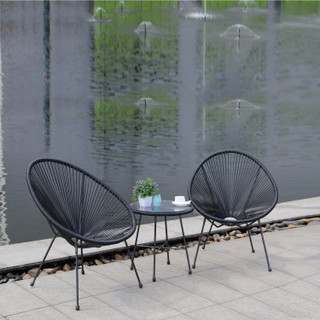 Thumbnail 2: DUKAP Sassio 3 Piece Conversation Patio Set with Cushions 