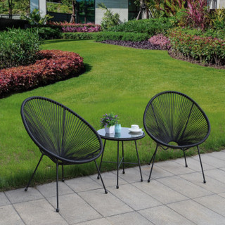 Thumbnail 1: DUKAP Sassio 3 Piece Conversation Patio Set with Cushions 