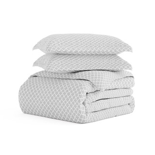 Thumbnail 11: Home Collections Home Collections Premium Soft Quadrafoil Duvet Cover Set 