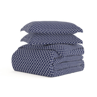 Thumbnail 12: Home Collections Home Collections Premium Soft Quadrafoil Duvet Cover Set 