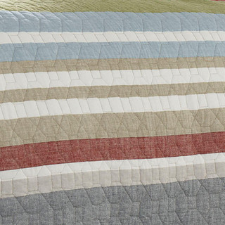 Thumbnail 10: Eddie Bauer Eddie Bauer Salmon Ladder 100% Cotton Reversible Quilt Set 