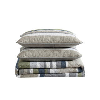 Thumbnail 21: Eddie Bauer Eddie Bauer Salmon Ladder 100% Cotton Reversible Quilt Set 