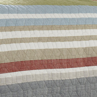 Thumbnail 7: Eddie Bauer Eddie Bauer Salmon Ladder 100% Cotton Reversible Quilt Set 