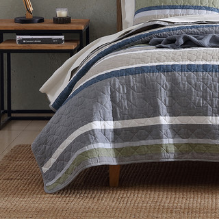 Thumbnail 4: Eddie Bauer Eddie Bauer Salmon Ladder 100% Cotton Reversible Quilt Set 