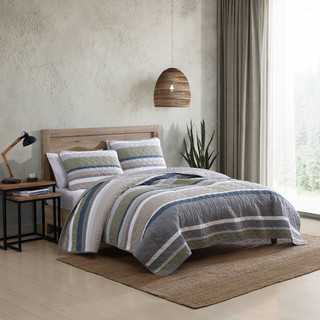 Thumbnail 2: Eddie Bauer Eddie Bauer Salmon Ladder 100% Cotton Reversible Quilt Set 