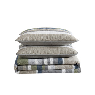 Thumbnail 7: Eddie Bauer Eddie Bauer Salmon Ladder 100% Cotton Reversible Quilt Set 