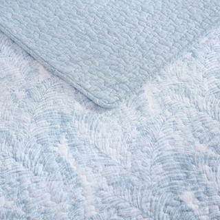 Thumbnail 16: Tommy Bahama Tommy Bahama Distressed Water Leaves Reversible Quilt Set 