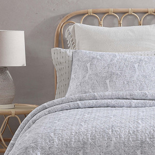 Thumbnail 11: Tommy Bahama Tommy Bahama Distressed Water Leaves Reversible Quilt Set 