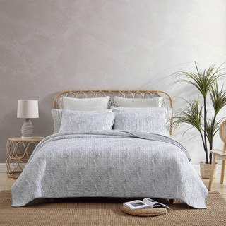 Thumbnail 1: Tommy Bahama Tommy Bahama Distressed Water Leaves Reversible Quilt Set 