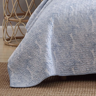 Thumbnail 15: Tommy Bahama Tommy Bahama Distressed Water Leaves Reversible Quilt Set 