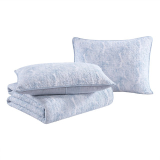 Thumbnail 24: Tommy Bahama Tommy Bahama Distressed Water Leaves Reversible Quilt Set 