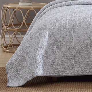 Thumbnail 5: Tommy Bahama Tommy Bahama Distressed Water Leaves Reversible Quilt Set 