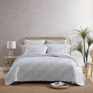 Thumbnail 1: Tommy Bahama Tommy Bahama Distressed Water Leaves Reversible Quilt Set 