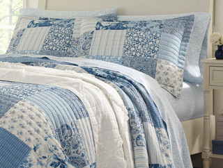 Thumbnail 10: Laura Ashley Laura Ashley Paisley Patchwork Quilt Set 