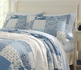 Thumbnail 11: Laura Ashley Laura Ashley Paisley Patchwork Quilt Set 