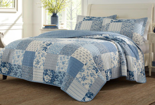 Thumbnail 6: Laura Ashley Laura Ashley Paisley Patchwork Quilt Set 