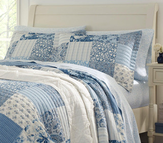 Thumbnail 12: Laura Ashley Laura Ashley Paisley Patchwork Quilt Set 