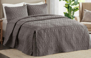Thumbnail 2: Madison Park Madison Park Quebec 3 pc Corner Pleated Quilted Bedspread 