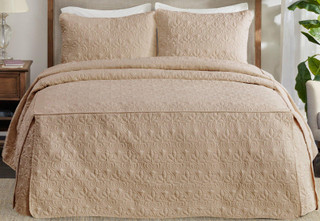 Thumbnail 9: Madison Park Madison Park Quebec 3 pc Corner Pleated Quilted Bedspread 