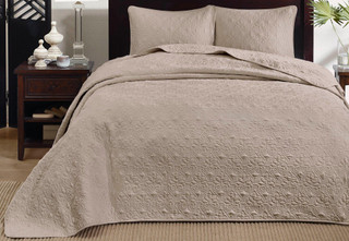Thumbnail 12: Madison Park Madison Park Quebec 3 pc Corner Pleated Quilted Bedspread 