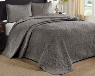 Thumbnail 5: Madison Park Madison Park Quebec 3 pc Corner Pleated Quilted Bedspread 