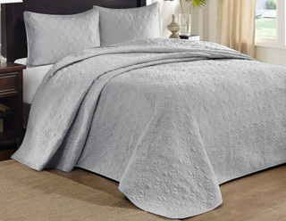Thumbnail 1: Madison Park Madison Park Quebec 3 pc Corner Pleated Quilted Bedspread 