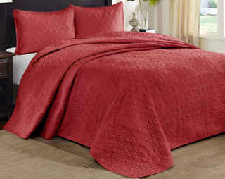 Thumbnail 1: Madison Park Madison Park Quebec 3 pc Corner Pleated Quilted Bedspread 
