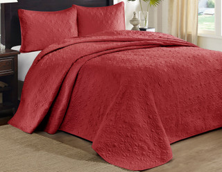 Thumbnail 2: Madison Park Madison Park Quebec 3 pc Corner Pleated Quilted Bedspread 