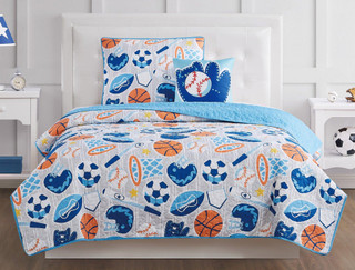 Thumbnail 2: My World My World Kids All Star Quilt Set 
