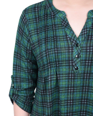 Thumbnail 4: NY COLLECTION NY Collection Womens 3/4 Roll Sleeve Top 