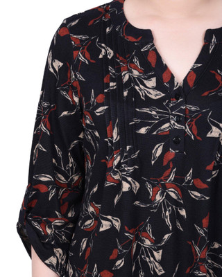 Thumbnail 4: NY COLLECTION NY Collection Womens 3/4 Roll Sleeve Top 