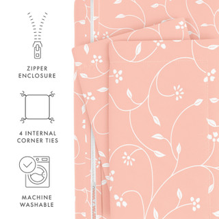 Thumbnail 20: Home Collections Home Collections Premium Soft Pink Buds Duvet Cover Set 