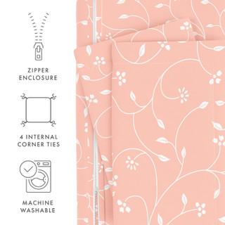 Thumbnail 20: Home Collections Home Collections Premium Soft Pink Buds Duvet Cover Set 
