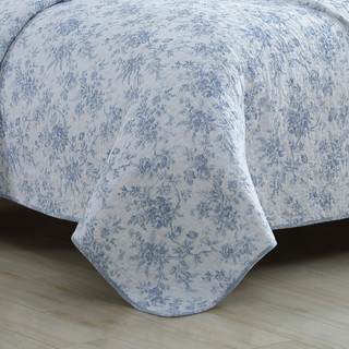 Thumbnail 7: Laura Ashley Laura Ashley Walled Garden 100% Cotton Reversible Quilt Set 