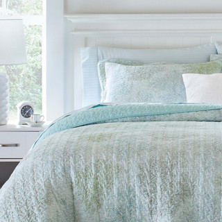 Thumbnail 8: Laura Ashley Laura Ashley Saltwater 100% Cotton Reversible Quilt Set 