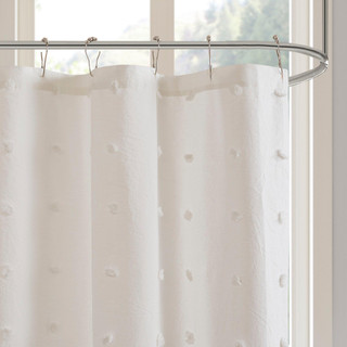 Thumbnail 2: Urban Habitat Urban Habitat Brooklyn Jacquard Pom Pom Shower Curtain 