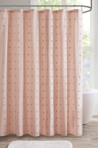 Thumbnail 1: Urban Habitat Urban Habitat Brooklyn Jacquard Pom Pom Shower Curtain 